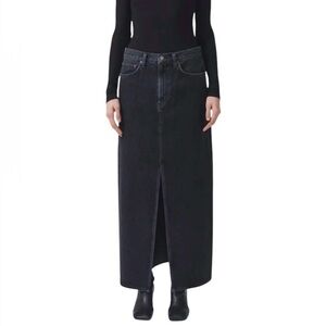 Mango Charcoal Denim Skirt